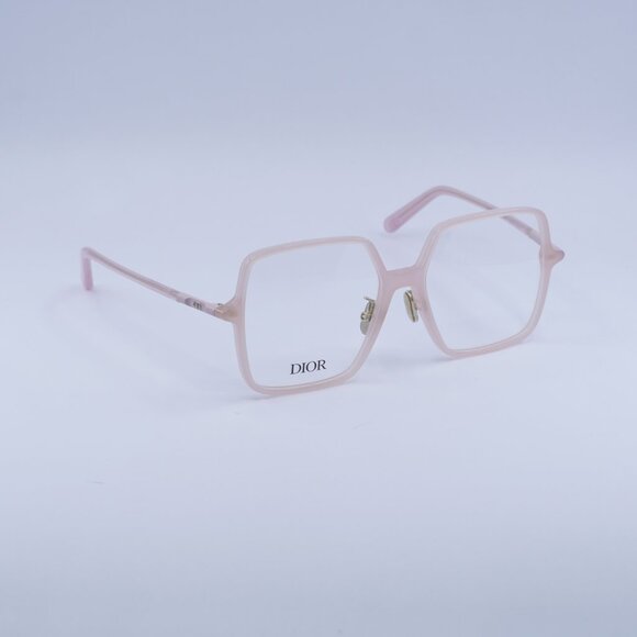 Dior MINI CD O S7F 4000 Eyeglasses Shiny Pink 55mm Square Frame - Picture 3 of 10